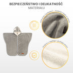 Sensillo Autósülés poncsó grafit színű plüss