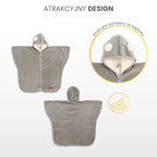 Sensillo Autósülés poncsó grafit színű plüss