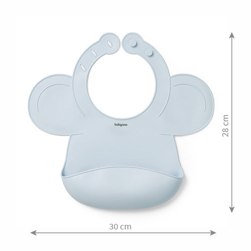Babyono 1639/01 Szilikon előke állítható zárral, kék