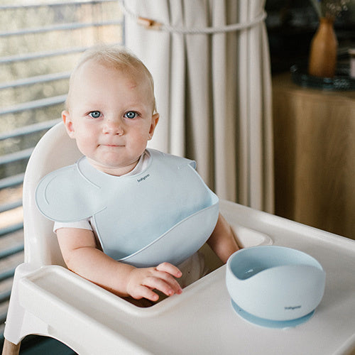 Babyono 1639/01 Szilikon előke állítható zárral, kék