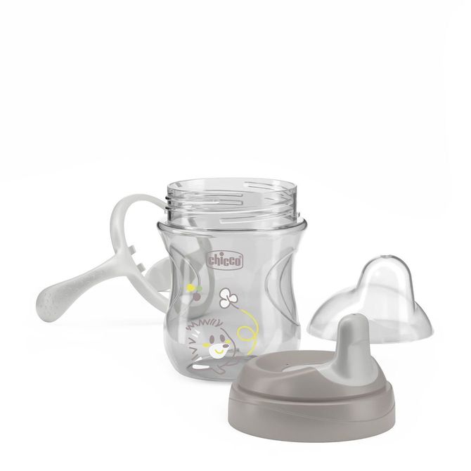 Chicco 180646 Kiömlésmentes pohár kemény kifolyóval 200 ml 6+ szürke