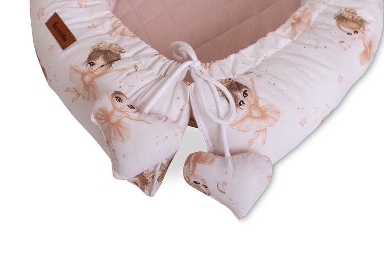 Sensillo Babafészek Muszlin Balerinák Rózsaszín + Párna