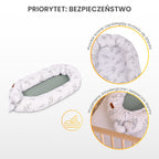 Sensillo Babafészek Muszlin Pitypang Bézs + Párna