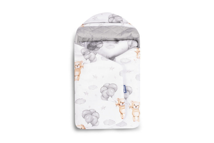 Sensillo Muszlin mózeskosár pólya, szürke, mackó