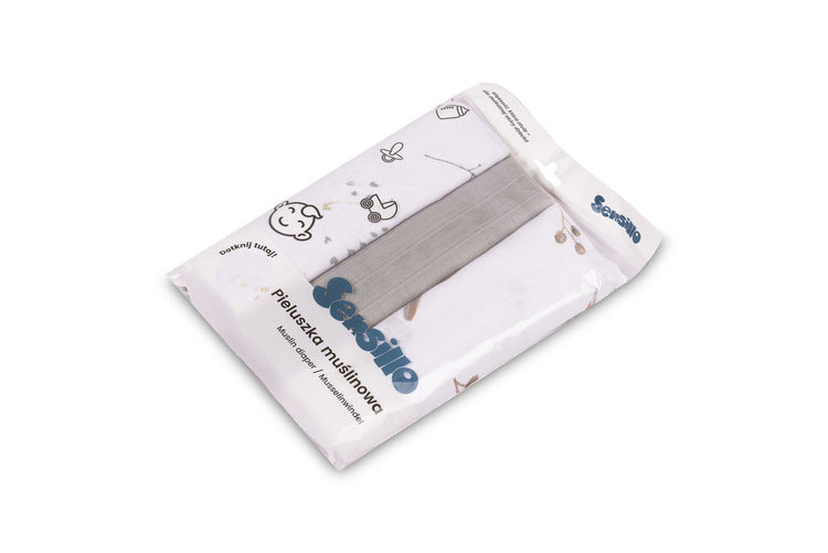 Sensillo Muszlin pelenka 3 db-os csomag 60x80 cm Eg-0010