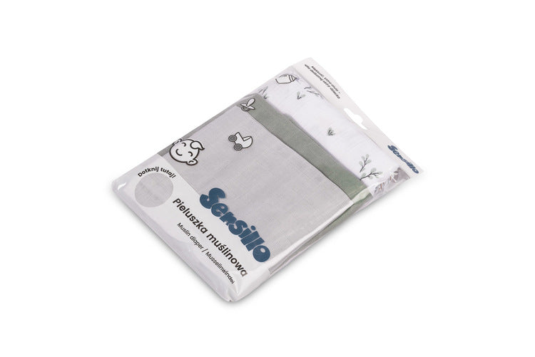 Sensillo Muszlin pelenka trió Eg-0100