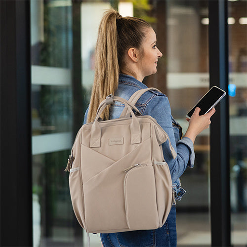 Babyono 1649/02 Hátizsák anyukáknak Modern Stílusú Bézs