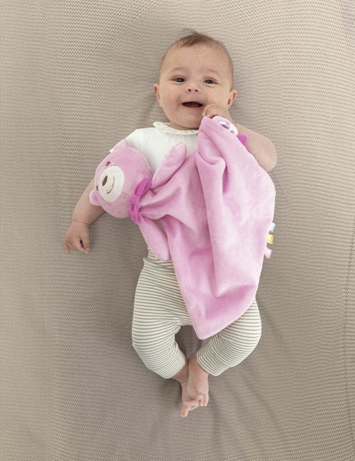 Chicco Maxi Doudou rózsaszín plüss komfortkendő babáknak