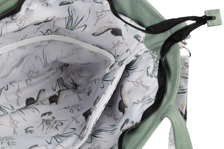 Sensillo Műbőr táska Olive Cranes