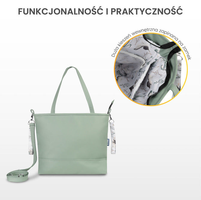 Sensillo Műbőr táska Olive Cranes