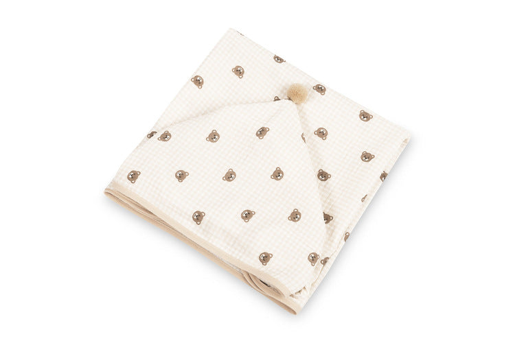 Sensillo Fürdőponcsó Muszlin Macik Bézs