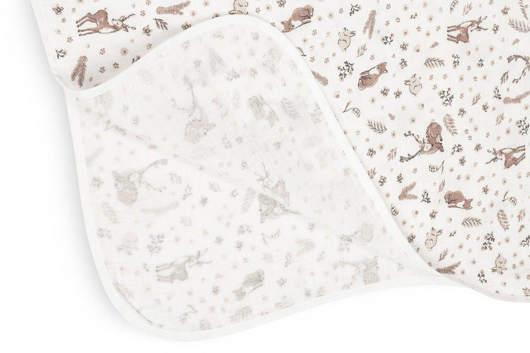 Sensillo Fürdőponcsó muszlin nyuszik fehér színben