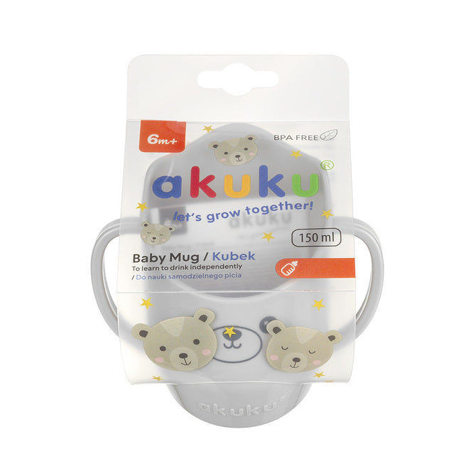 Akuku A0695 Döntött pohár az ivás elsajátításához, szürke