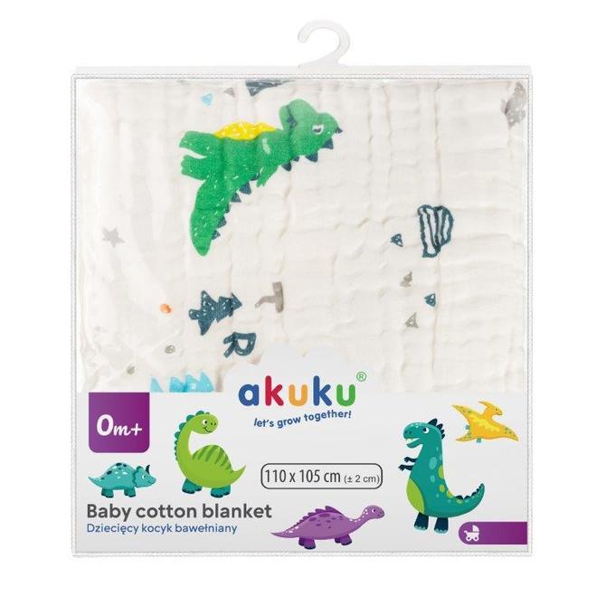 Akuku A0685 Takaró / Kendő / Törölköző 110X105 Dinoszauruszok