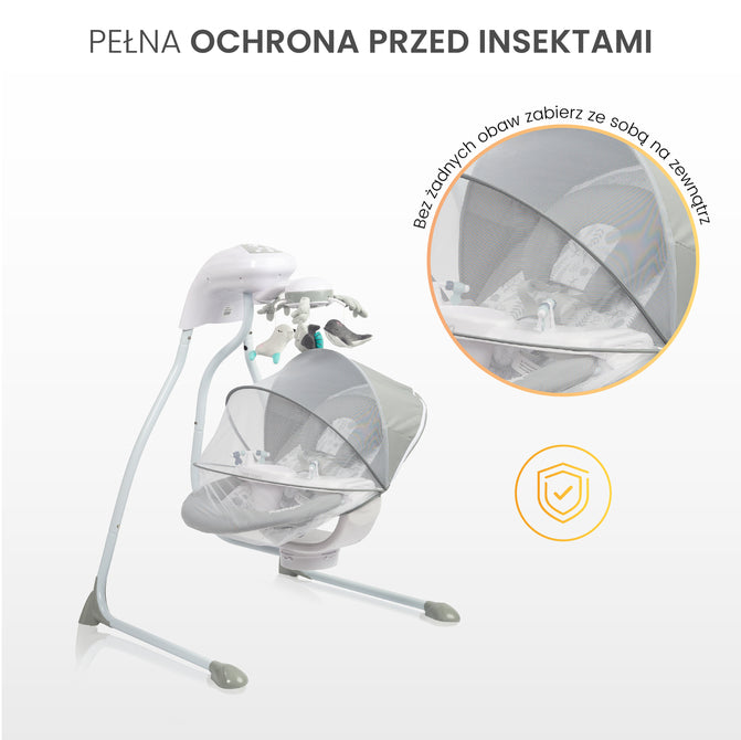 Caretero Elektromos hinta Raffi világosszürke