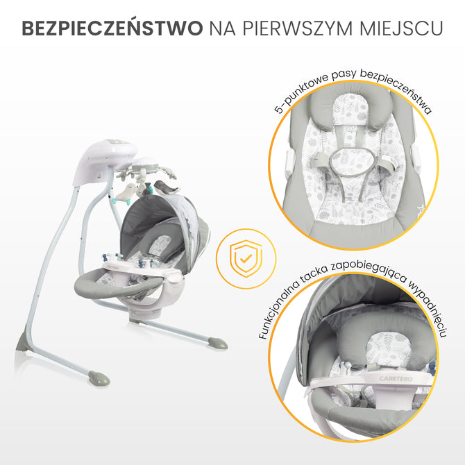 Caretero Elektromos hinta Raffi világosszürke