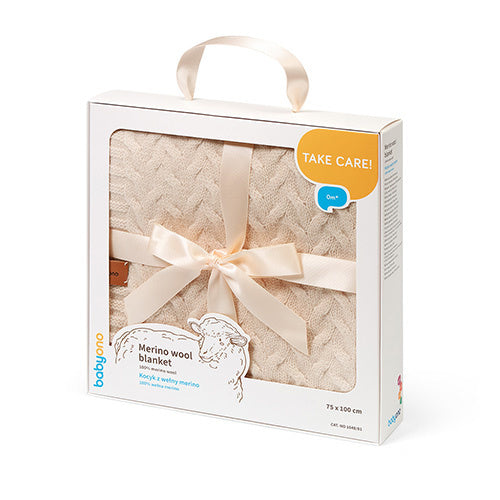 Babyono 1648/01 Merinógyapjú Takaró Világos Bézs