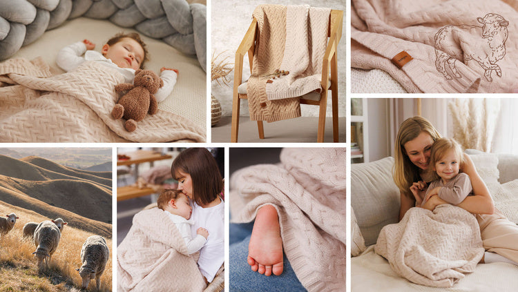 Babyono 1648/01 Merinógyapjú Takaró Világos Bézs