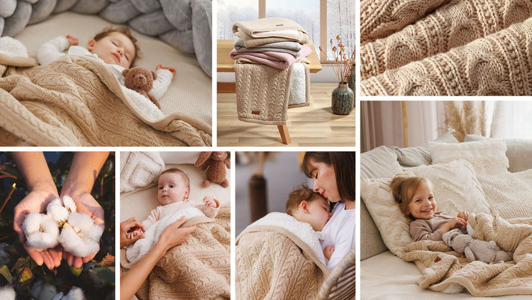 Babyono 1657 Hőszigetelt Pamut Takaró Bézs