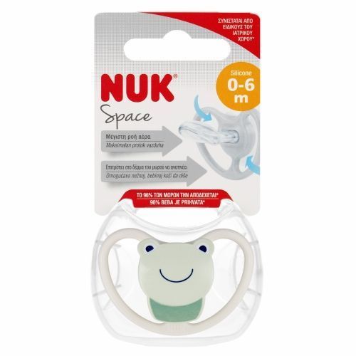 Nuk 445364 Szilikon cumi Űrbéka 0-6 1 db 563067, 10730331