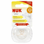 Nuk 450092 Szilikon cumi Csillag 0-6 1 db 573377, 10726069 Fehér Szív