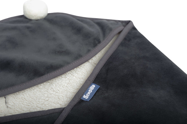 Sensillo Hordozókosár Pólya Plüss 75x75 Grafitszürke