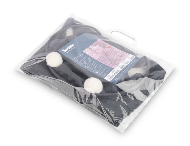 Sensillo Hordozókosár Pólya Plüss 75x75 Grafitszürke