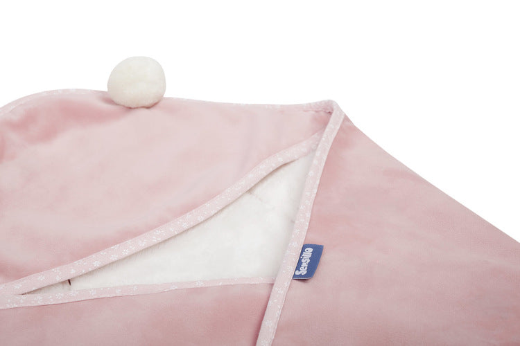 Sensillo Hordozókosár Swaddle plüss takaró 75x75 rózsaszín