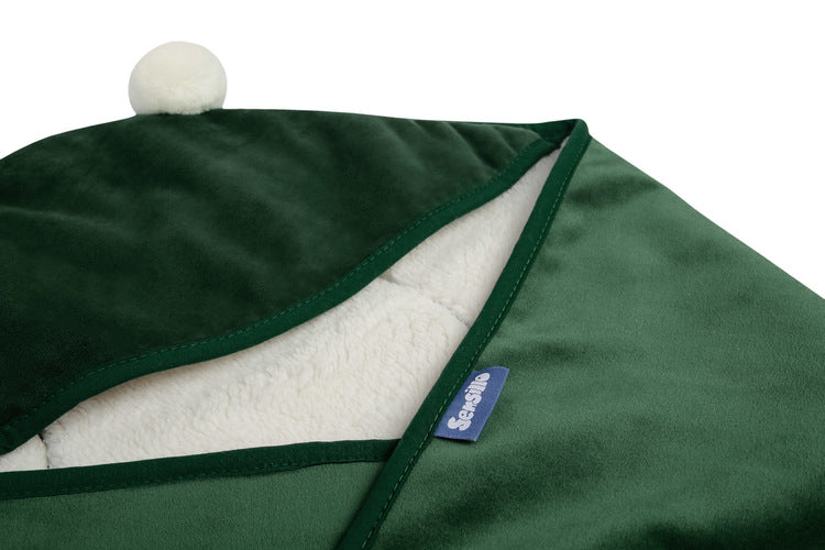 Sensillo Hordozókosár Swaddle plüss takaró 75x75 zöld