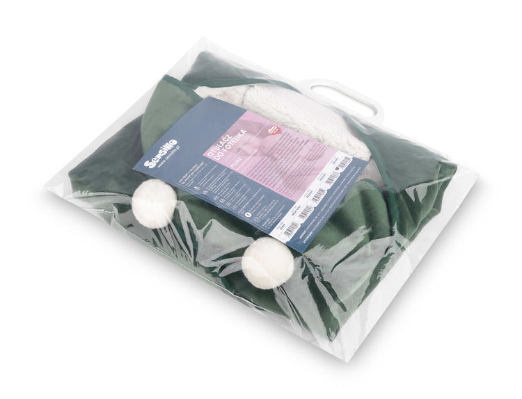 Sensillo Hordozókosár Swaddle plüss takaró 75x75 zöld