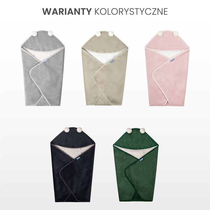 Sensillo Mózeskosár pólya plüss 75x75 szürke