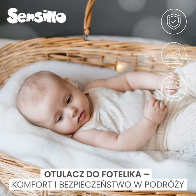 Sensillo Hordozókosár Pólya Plüss 75x75 Grafitszürke