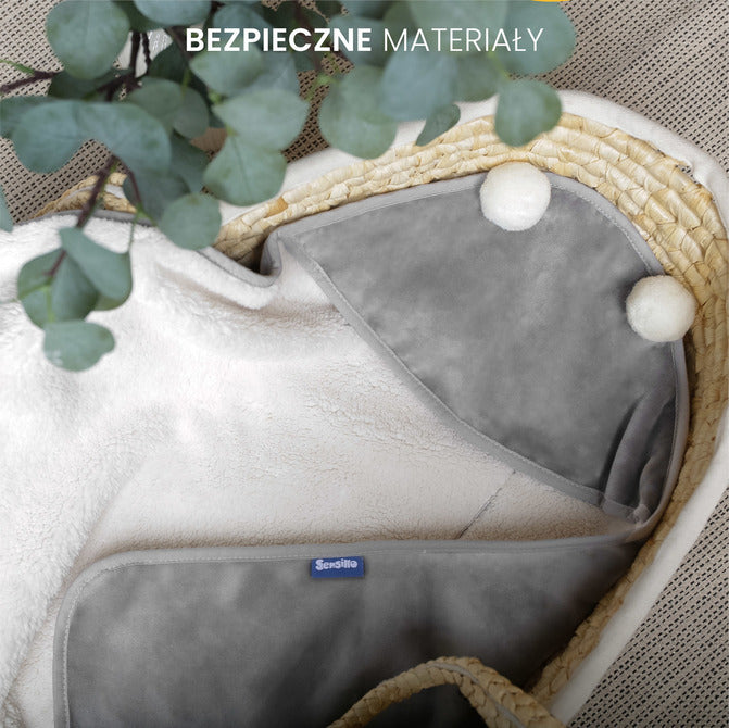 Sensillo Hordozókosár Pólya Plüss 75x75 Grafitszürke