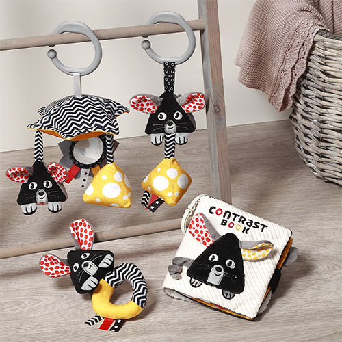 BabyOno kontrasztos egér baba csörgő