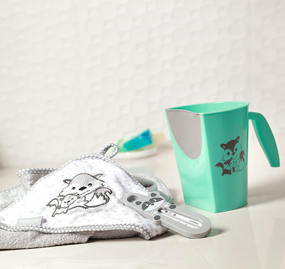 Babyono 777/01 Fürdőszobai hőmérő, mosómedve, szürke