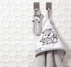 Babyono 777/01 Fürdőszobai hőmérő, mosómedve, szürke