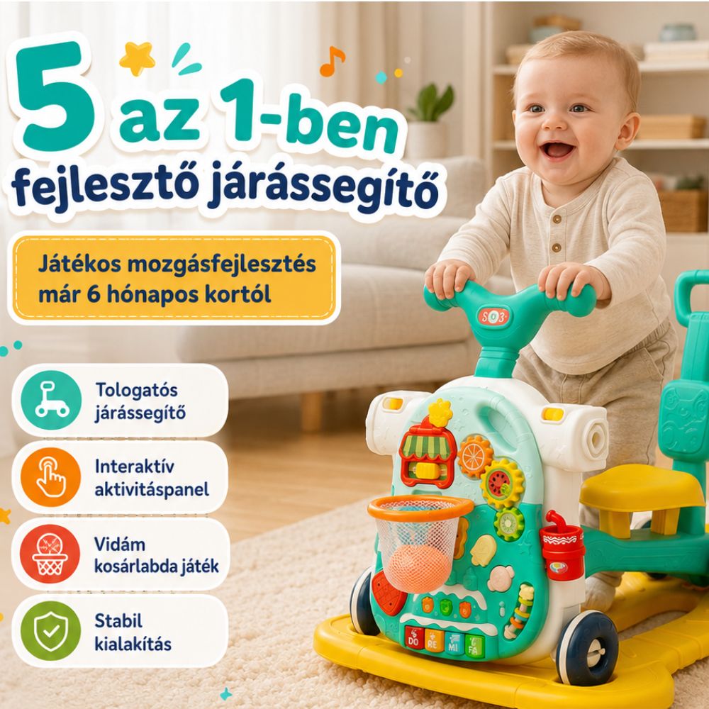 Toyz BabyWalk Tologatós Járássegítő Babáknak