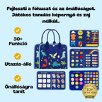 KalandTáska Montessori matatókönyv és matató táska kék színben a Toysland kínálatában.