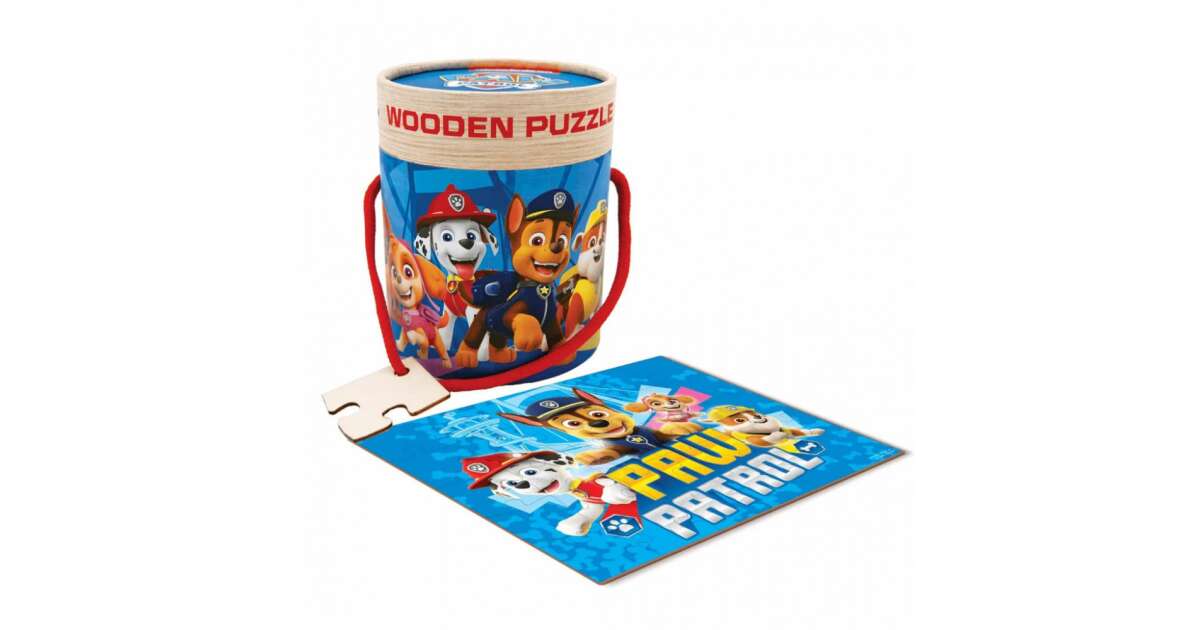 Mancs Őrjárat: 30 Darabos Prémium Fa Kirakós (24x20 cm)