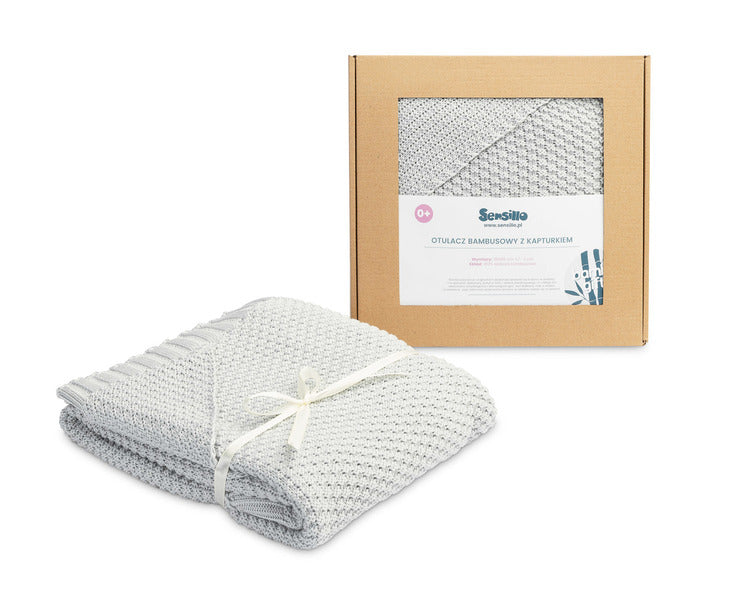Sensillo Kapucnis Pólya 100% Bambusz Ajándék Szürke
