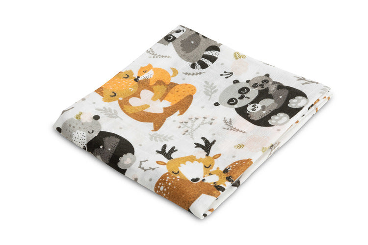 Sensillo Muszlin pelenkák mosómedvék 70 x 80