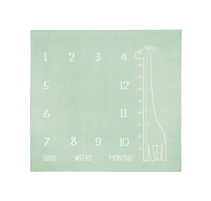 Sensillo Muszlin fotószőnyeg Zsiráf Menta 120x120