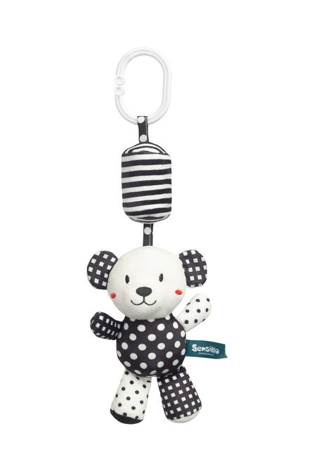 Sensillo Fekete-fehér babakocsi medál medve
