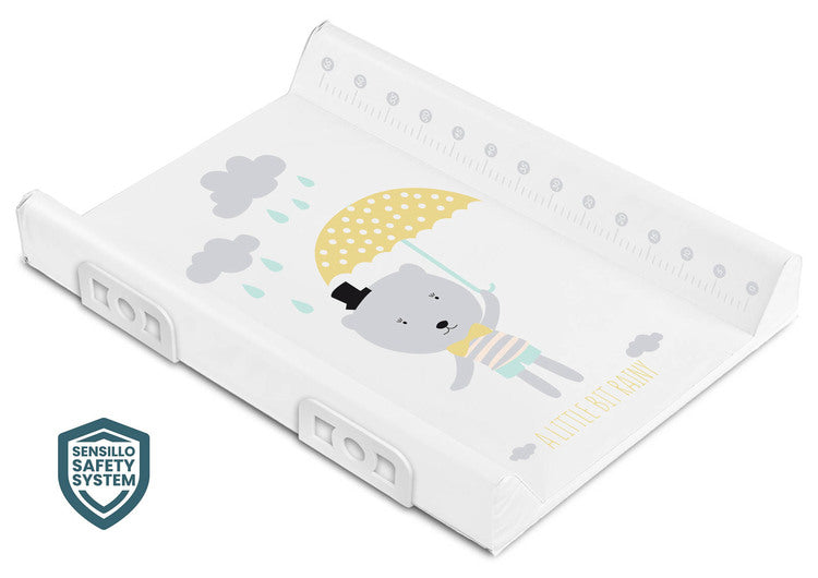 Sensillo Merevített pelenkázó alátét biztonsági rendszerrel - Plüssmackók - Platinum Umbrella