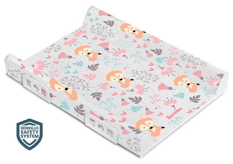 Sensillo Merevített pelenkázó alátét biztonsági rendszerrel - Forest Fox Platinum
