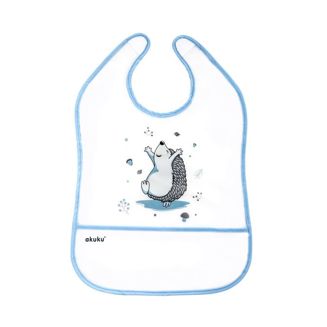 Akuku A0520 Előke tépőzáras és zsebes baba előkével 30 x 30 cm, 100% Eva