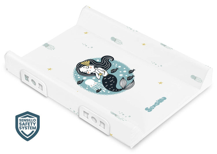 Sensillo Merevített pelenkázó alátét biztonsági rendszerrel – kisállatoknak - kék sziréna 70 cm