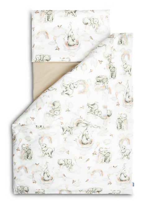 Sensillo Két Elemes Ágyneműhuzat + Lepedő Elefánt a Felhőkben 100X135 Cm