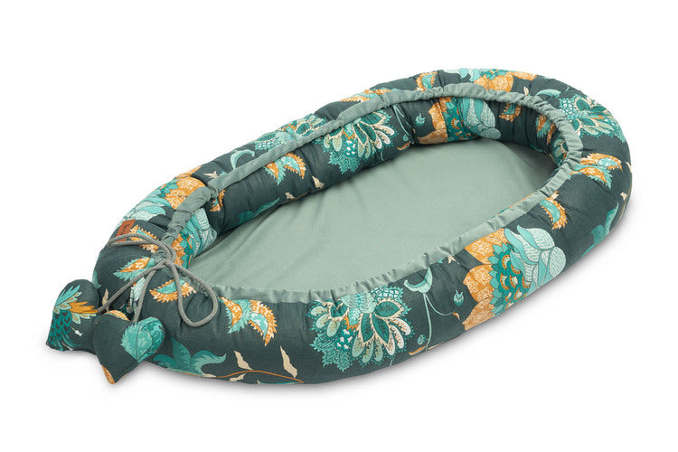 Sensillo Bársony Babafészek/Babagubó – Smaragdzöld Paradicsom + Párna