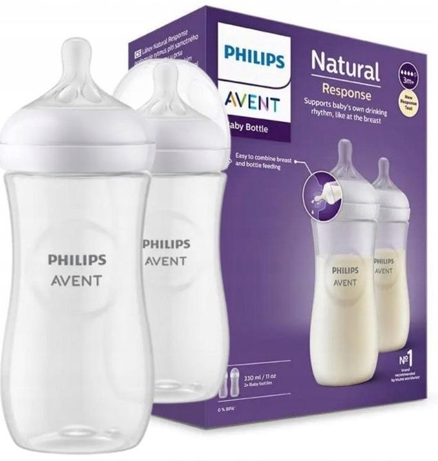 Philips Avent Scy906/02 Reszponzív Palack Természetes 2X330Ml